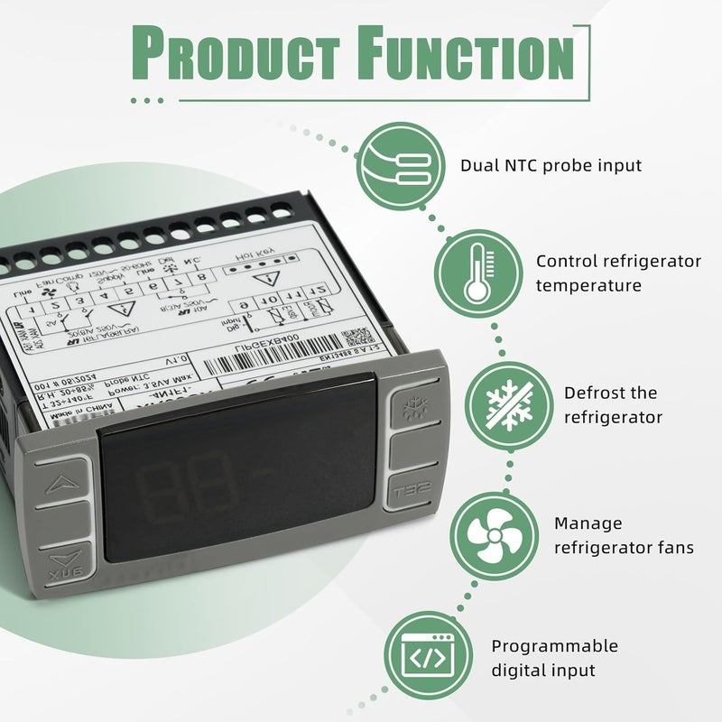 VORGENS Fit for Dixell XR06CX-4N1F1 Temperature Controller-Functionality Upgrade, 120V 50-60hz #Replace for Dixell Controller W0302184 in Commercial Refrigerators/Freezer - Image 5